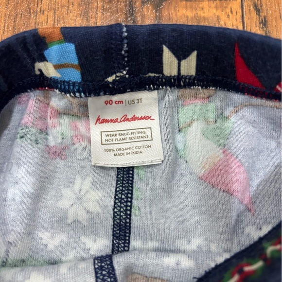 Hanna Andersson Gnome Christmas Winter Long John Pajama Set, Organic Cotton 3T - Picture 6 of 7